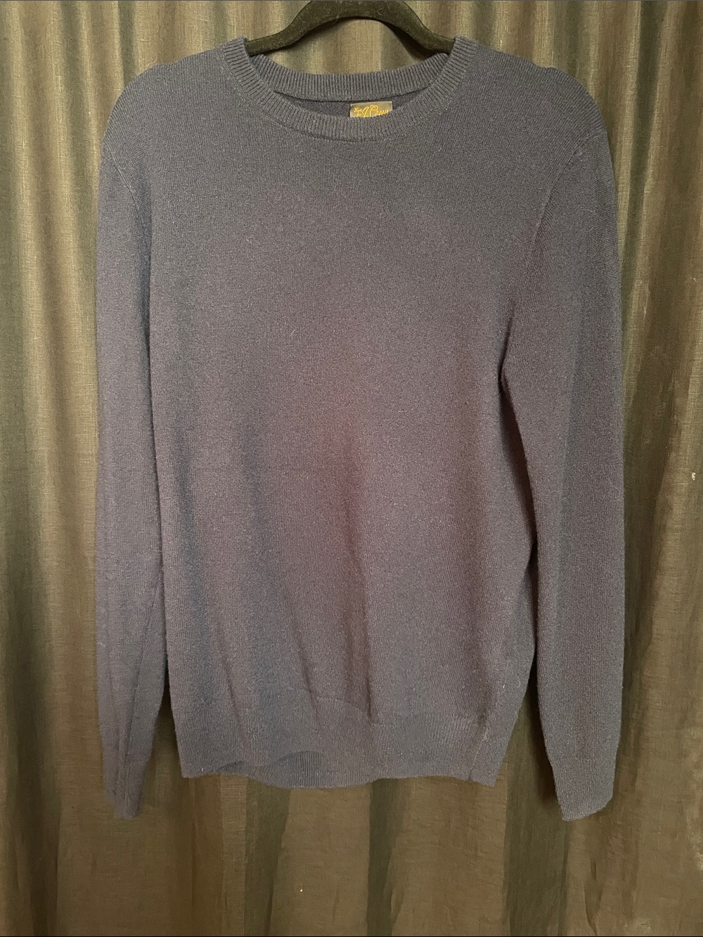 J Crew Men’s Cashmere Crewneck Sweater - Navy Blue